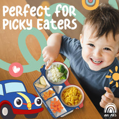 ARI MES car-shaped dinnerware set designed for toddlers