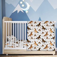 ARIGHTEX Horse comforter for toddler bedding showing soft microfiber feel