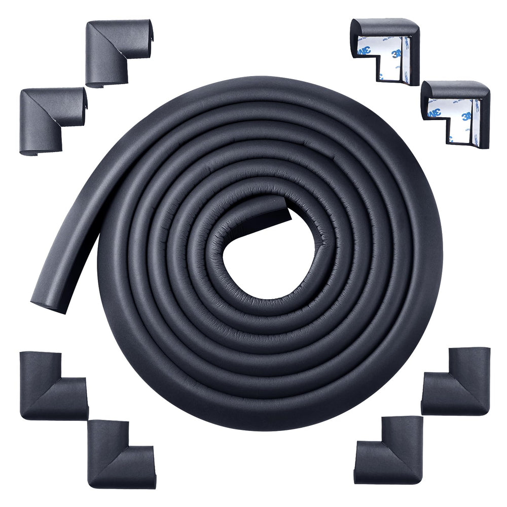 ARINBEB Foam Corner Protector highlights the fireplace edge with soft cushioning for toddlers.
