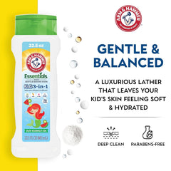 Watermelon kiwi scented Arm & Hammer body wash bottle highlighting fragrance