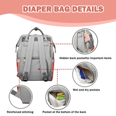 Armbq diaper bag backpack anti-theft pocket adds security while traveling.