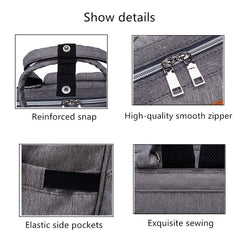 Armbq diaper bag with wet and dry compartments for organized storage.