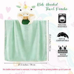 ARNUAETY unicorn hooded design adds playful charm to bath time.