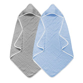 Arnzion baby hooded towel cloud-soft muslin close-up highlighting plush texture.