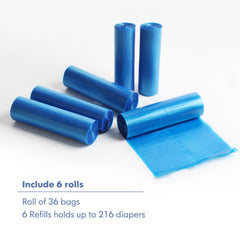 Aroma Room bag with opaque blue liner concealing contents