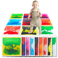 Art3d Liquid Fusion 9-pack play centers tiles with vibrant, movable colors