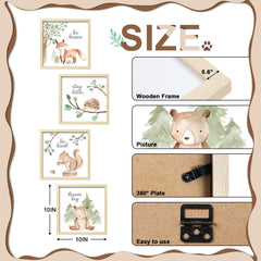 ArtbyHannah framed woodland bear print for calming bedroom accents