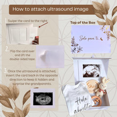 ArtEleven wooden rattle accent for grandparents pregnancy reveal keepsake.
