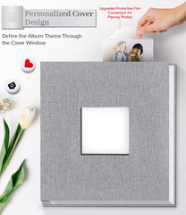 Artfeel album interior with adhesive pages for flexible photo placement and reorganization.