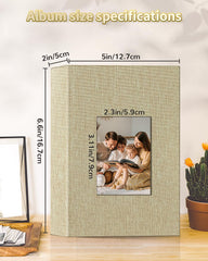 Artfeel slip-in pocket design neatly holds four-by-six photos