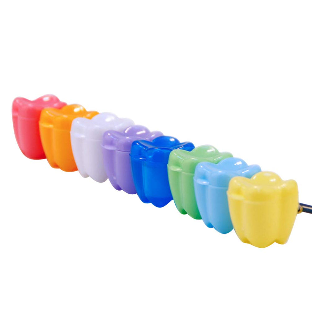 ARTIBETTER 7pcs neon tooth saver pack illustrates colorful storage for baby teeth