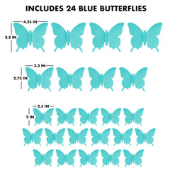 Artivo cute blue butterfly wall decals medium butterflies brighten a toddler room.