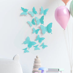 Artivo cute blue butterfly wall decals set offers reusable, easy-to-apply wall art.