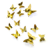 Artivo Gold Butterfly Wall Decal Set adds shimmering elegance to bedroom decor
