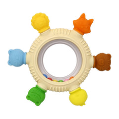 Arudyo baby teether animal ring in silicone helps soothe tender gums.