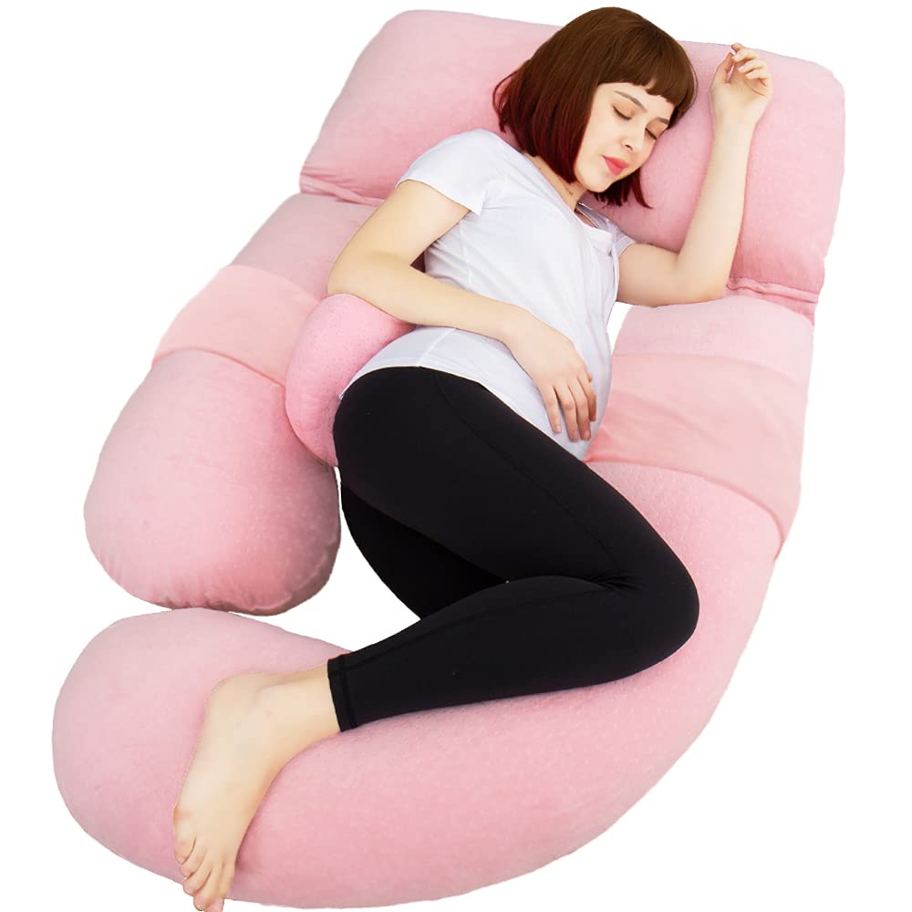 AS AWESLING full body pillow in C-shape with detachable side supports comfortable versatility.