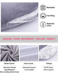 AS AWESLING pillow supports nursing positions and hands-free feeding times.