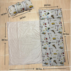 ASFASA Nap Mat Blanket: plush minky and fleece layer keeps kids warm during rest.