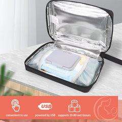 Asixxsix USB Baby Wipe Warmer holds up to 80 wipes for fewer refills.