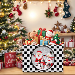 ASKETAM festive Christmas bin with sturdy, easy-to-carry handles