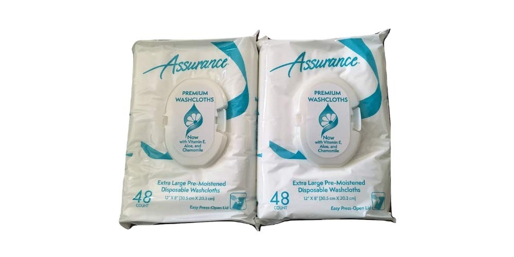 Assurance Premium washcloths, extra-large wipe for full-body cleaning and personal care