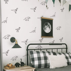 Astrkiz paper dinosaur wall decals on sheets for easy nursery accents