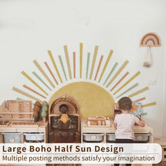 Astrkiz peel-and-stick sun wall art for quick decor updates.