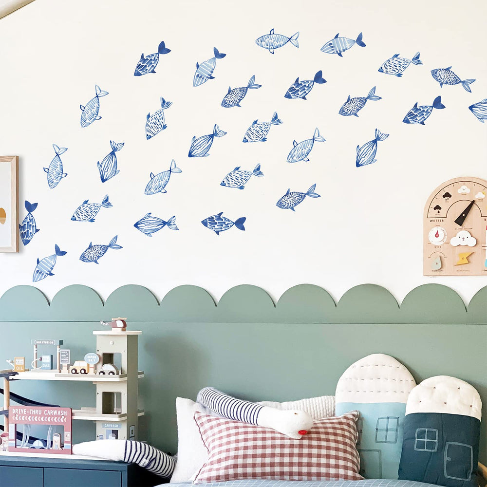 Astrkiz Under The Sea fish group decals brighten walls and inspire imaginative play