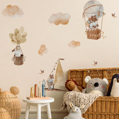 astrkiz watercolor animal wall decals for baby nursery wall art easy to apply