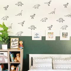 Astrkiz watercolor dino wall art adds soft color to rooms