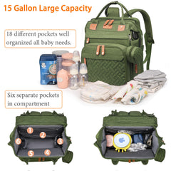 Astro Alan bag features 19 pockets for organized baby gear.