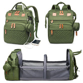 Astro Alan diaper bag with changing station for quick on-the-go changes.