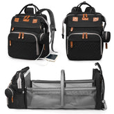 Astro alan diaper bag with changing station keeps baby essentials organized on the go.