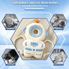 Hollow head groove design stabilizes movement during first steps and crawls.