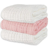 Asung muslin towel with 6-layer honeycomb for gentle drying