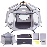 Asweets 4-in-1 outdoor tent provides a safe, spacious play area.