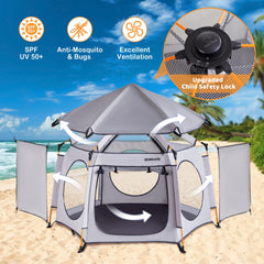 Asweets side sun shades with UPF50 offer shaded park play.