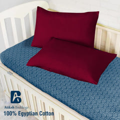 Atiksh Beddings burgundy 2-pack pillow cases, durable and fade-resistant.
