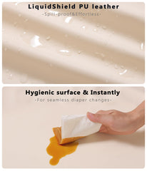 ATONGQI vegan leather changing pad cover fits standard 32 by 16 inch pads