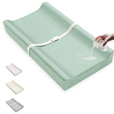 ATONGQI vegan leather changing pad cover front view for easy diaper changes