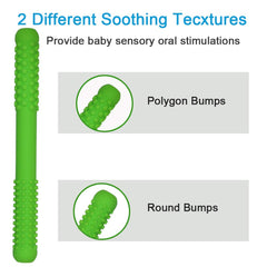 Atsky baby teether tubes in compact size for small fingers.
