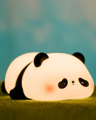 ATSUI Panda Night Light front view shows safe silicone design for nursery lighting.