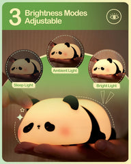 ATSUI Panda Night Light side view highlights touch control for easy dimming.