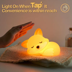 ATSUI Fox Night Light emits a warm, gentle glow for peaceful bedtimes.