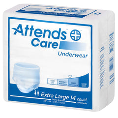 Attends Underwear Regular X-Large white underwear featuring back stitching for secure fit.