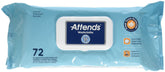 Attends washcloths no-rinse in a soft pack with a reclosable lid for on-the-go cleansing.