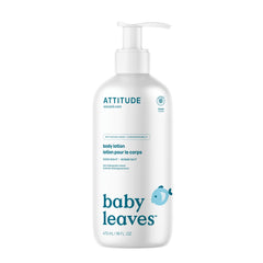 ATTITUDE Good Night baby lotion bottle close-up showing smooth texture for sensitive skin