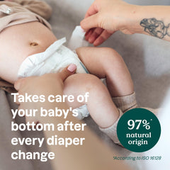 ATTITUDE diaper cream forms a protective barrier on moisturized baby skin