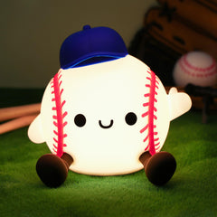 Attivolife baseball-night-light with baseball-design creates a cozy bedtime ambiance.
