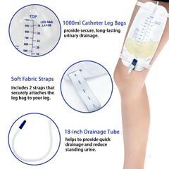 Atwlux urinary leg bag anti-reflux valve prevents backflow for hygienic drainage